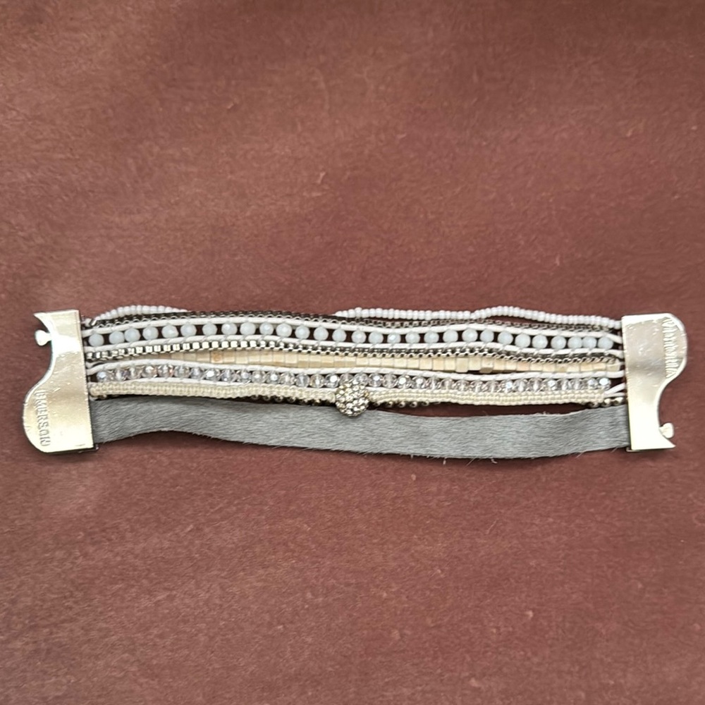 Victoria Emerson Silver and Gray Layered Bracelet